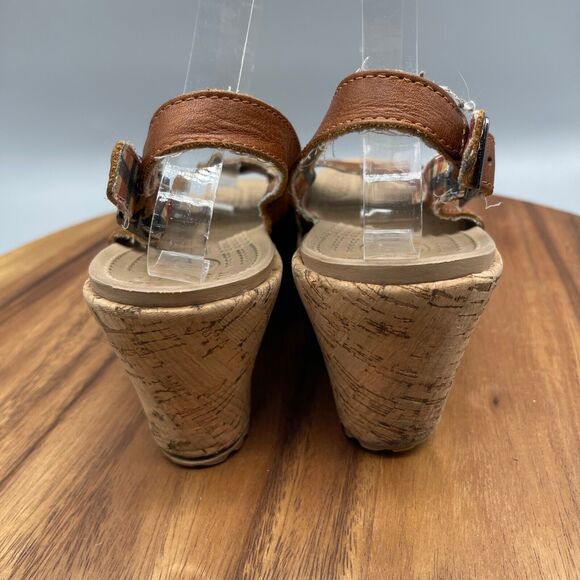 Crocs A Leigh Sandals Women Size 9 Brown Comfort Casual Walking Flip Flops - Picture 4 of 7